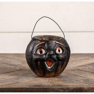 Primitive Halloween Ragon House 5" Black Jack O Lantern Choir Boy Bucket NEW